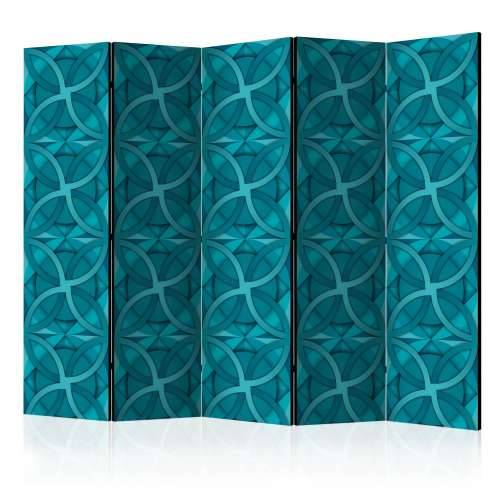 Paravan u 5 dijelova - Geometric Turquoise II [Room Dividers] 225x172 Cijena