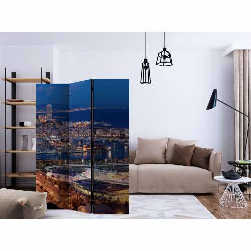 Paravan u 3 dijela - Illuminated Barcelona [Room Dividers] 135x172 Cijena