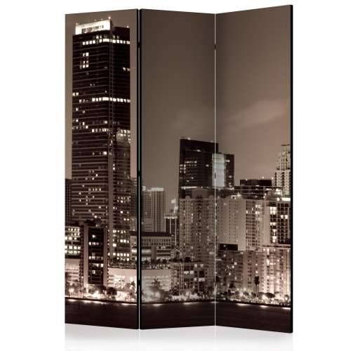 Paravan u 3 dijela - Miami in Sepia [Room Dividers] 135x172 Cijena