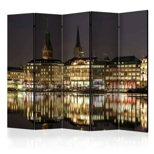 Paravan u 5 dijelova - Night in Hamburg II [Room Dividers] 225x172 Cijena