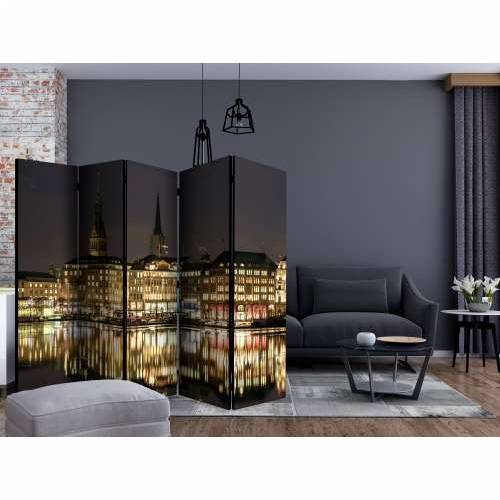 Paravan u 5 dijelova - Night in Hamburg II [Room Dividers] 225x172 Cijena