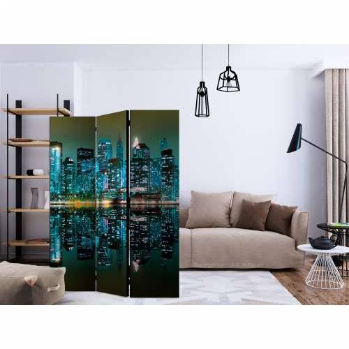 Paravan u 3 dijela - Gold reflections - NYC [Room Dividers] 135x172 Cijena