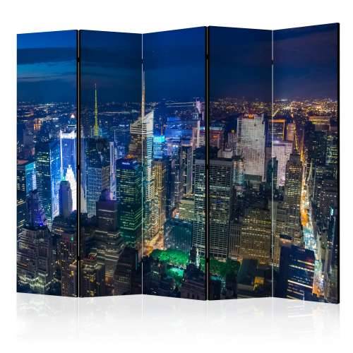 Paravan u 5 dijelova - Manhattan - night II [Room Dividers] 225x172 Cijena