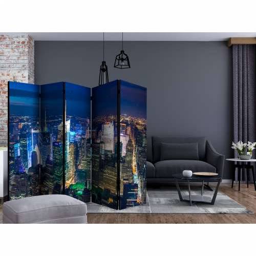 Paravan u 5 dijelova - Manhattan - night II [Room Dividers] 225x172 Cijena