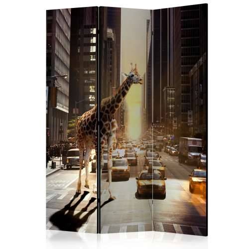 Paravan u 3 dijela - Giraffe in the Big City [Room Dividers] 135x172 Cijena