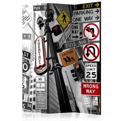 Paravan u 3 dijela - New York Signs [Room Dividers] 135x172 Cijena