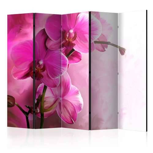 Paravan u 5 dijelova - Pink Orchid II [Room Dividers] 225x172 Cijena
