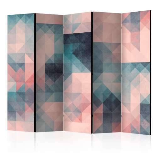 Paravan u 5 dijelova - Pixels (Green and Pink) II [Room Dividers] 225x172 Cijena