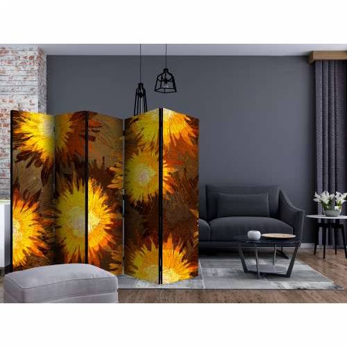 Paravan u 5 dijelova - Sunflower dance II [Room Dividers] 225x172 Cijena