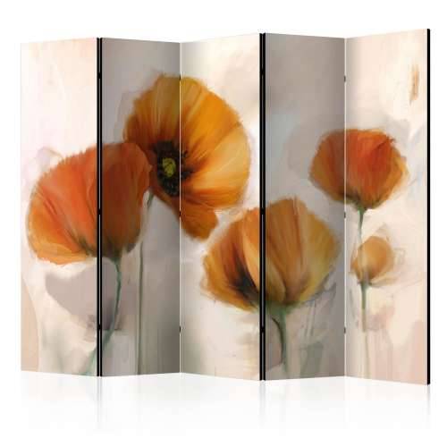 Paravan u 5 dijelova - poppies - vintage II [Room Dividers] 225x172 Cijena