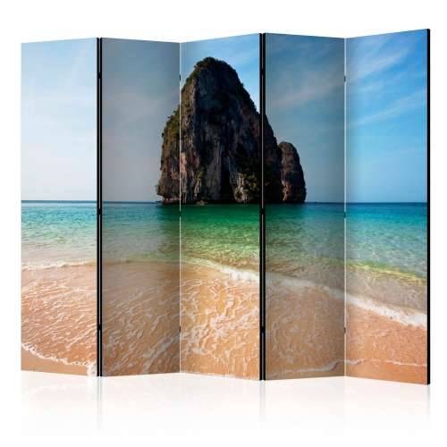 Paravan u 5 dijelova - Rock formation by shoreline, Andaman Sea, Thailand II [Room Dividers] 225x172 Cijena
