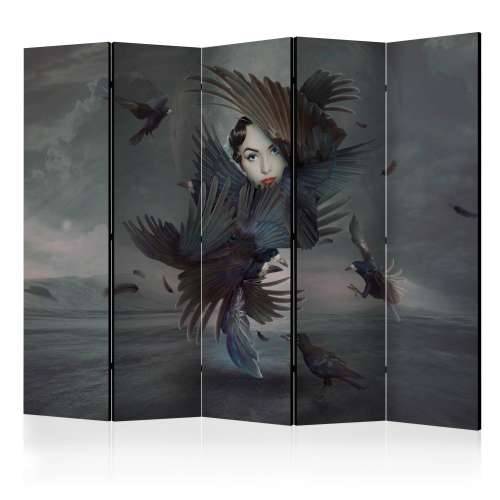 Paravan u 5 dijelova - Covered in feathers II [Room Dividers] 225x172 Cijena