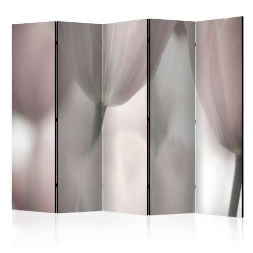 Paravan u 5 dijelova - Tulips fine art - black and white II [Room Dividers] 225x172 Cijena