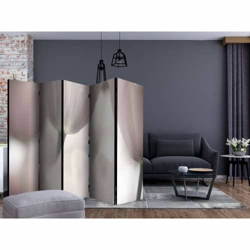 Paravan u 5 dijelova - Tulips fine art - black and white II [Room Dividers] 225x172 Cijena
