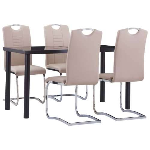 5-dijelni blagovaonski set od umjetne kože boja cappuccina - Boja cappuccina 4 5 Cijena