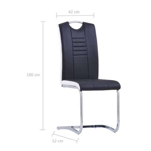 9-dijelni blagovaonski set od umjetne kože crni - Crna 8 9 Cijena