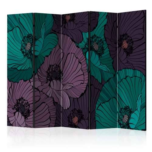 Paravan u 5 dijelova - Flowerbed II [Room Dividers] 225x172 Cijena