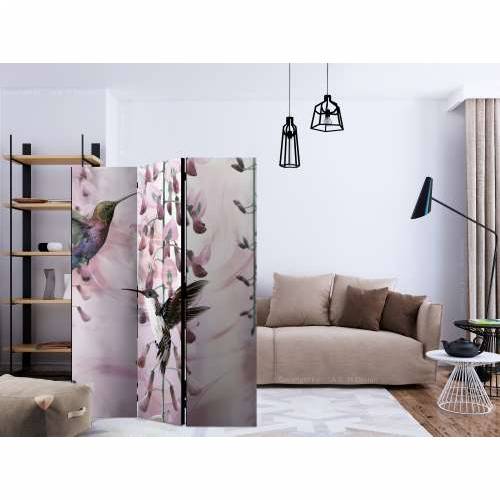Paravan u 3 dijela - Flying Hummingbirds (Pink) [Room Dividers] 135x172 Cijena
