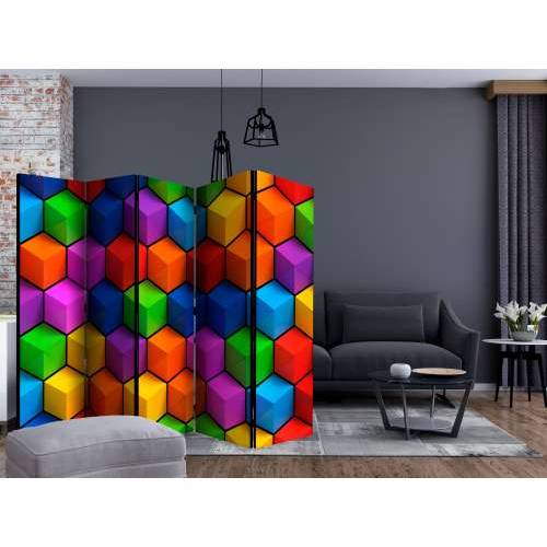 Paravan u 5 dijelova - Colorful Geometric Boxes II [Room Dividers] 225x172 Cijena
