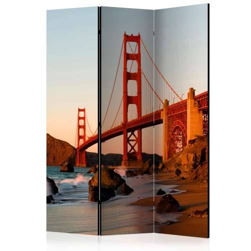 Paravan u 3 dijela - Golden Gate Bridge - sunset, San Francisco [Room Dividers] 135x172 Cijena