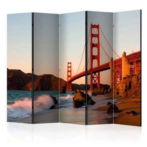 Paravan u 5 dijelova - Golden Gate Bridge - sunset, San Francisco II [Room Dividers] 225x172 Cijena