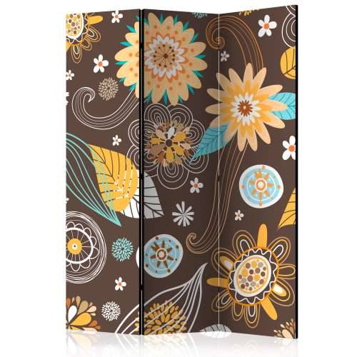 Paravan u 3 dijela - Transparent flowers [Room Dividers] 135x172 Cijena