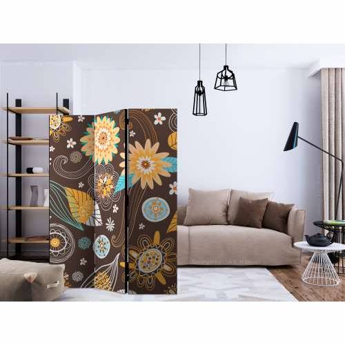 Paravan u 3 dijela - Transparent flowers [Room Dividers] 135x172 Cijena