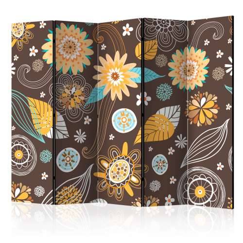Paravan u 5 dijelova - Transparent flowers II [Room Dividers] 225x172 Cijena