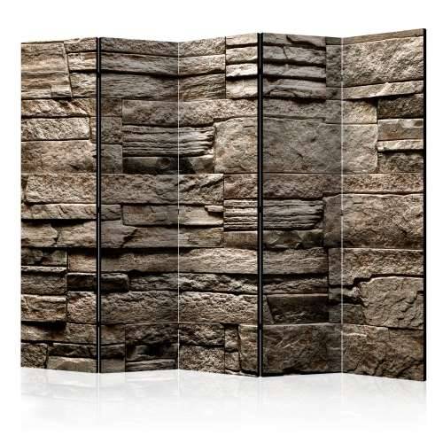 Paravan u 5 dijelova - Beautiful Brown Stone II [Room Dividers] 225x172 Cijena