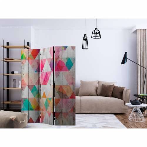 Paravan u 3 dijela - Rainbow Triangles [Room Dividers] 135x172 Cijena