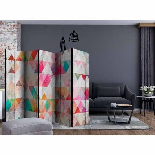 Paravan u 5 dijelova - Rainbow Triangles II [Room Dividers] 225x172 Cijena