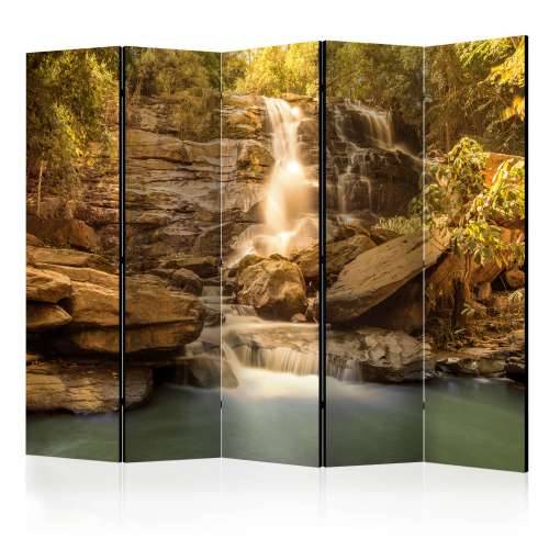 Paravan u 5 dijelova - Sunny Waterfall II [Room Dividers] 225x172 Cijena
