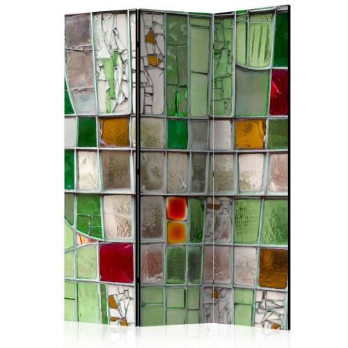 Paravan u 3 dijela - Emerald Stained Glass [Room Dividers] 135x172 Cijena
