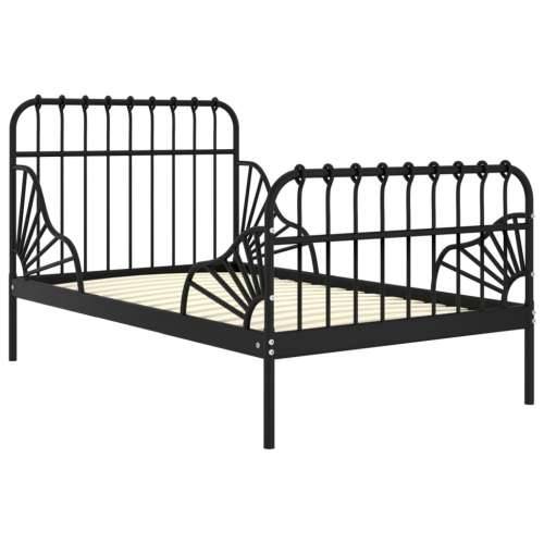 Produživi okvir za krevet crni metalni 80 x 130/200 cm - Crna Cijena