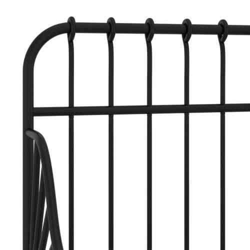Produživi okvir za krevet crni metalni 80 x 130/200 cm - Crna Cijena