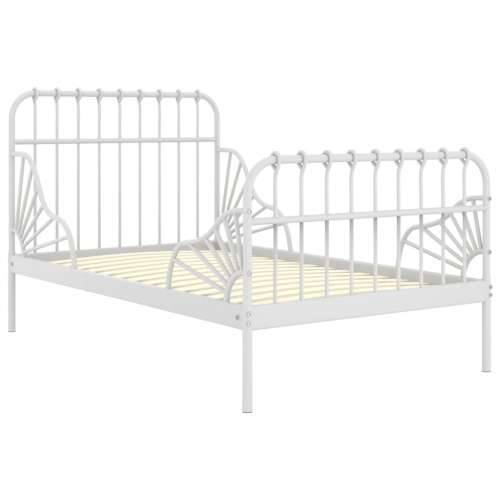 Produživi okvir za krevet bijeli metalni 80 x 130/200 cm - Bijela Cijena