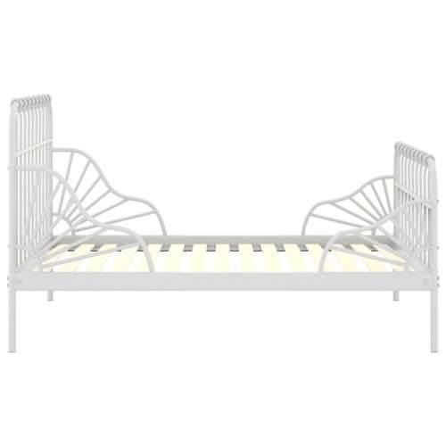 Produživi okvir za krevet bijeli metalni 80 x 130/200 cm - Bijela Cijena