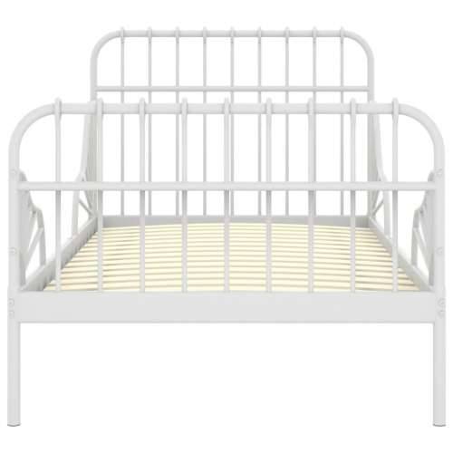 Produživi okvir za krevet bijeli metalni 80 x 130/200 cm - Bijela Cijena