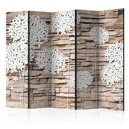 Paravan u 5 dijelova - Flowers on the Stone II [Room Dividers] 225x172 Cijena