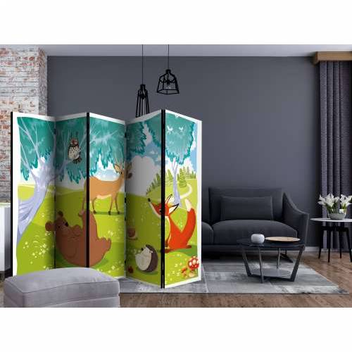 Paravan u 5 dijelova - Funny animals II [Room Dividers] 225x172 Cijena