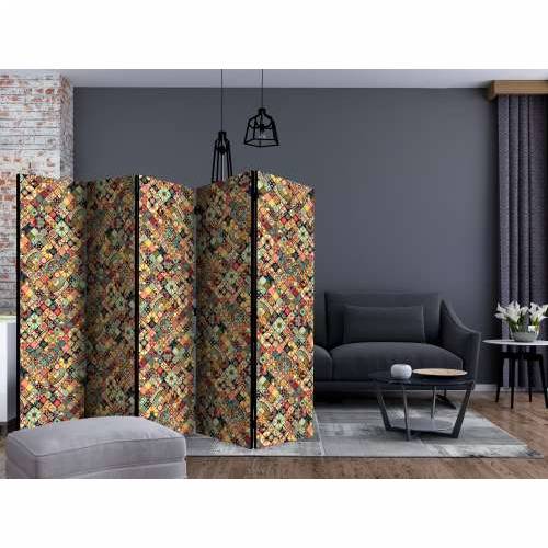 Paravan u 5 dijelova - Rainbow Mosaic II [Room Dividers] 225x172 Cijena
