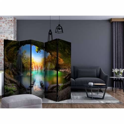Paravan u 5 dijelova - Turquoise Lake II [Room Dividers] 225x172 Cijena