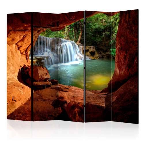 Paravan u 5 dijelova - Cave: Forest Waterfall II [Room Dividers] 225x172 Cijena