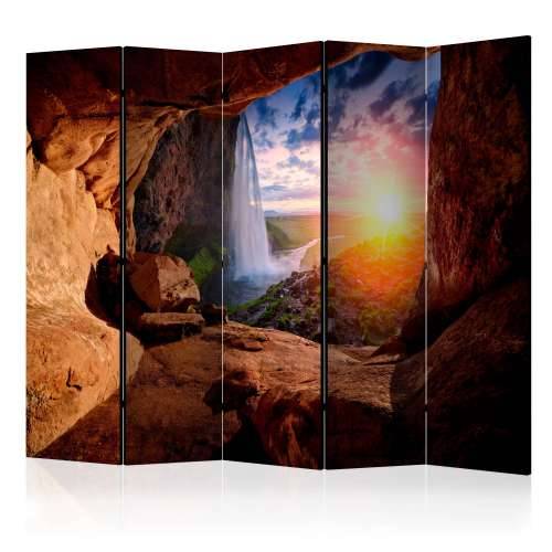 Paravan u 5 dijelova - Cave: Seljalandsfoss Waterfall II [Room Dividers] 225x172 Cijena
