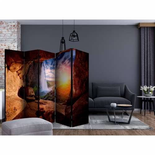 Paravan u 5 dijelova - Cave: Seljalandsfoss Waterfall II [Room Dividers] 225x172 Cijena