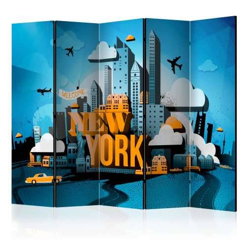 Paravan u 5 dijelova - New York - welcome II [Room Dividers] 225x172 Cijena