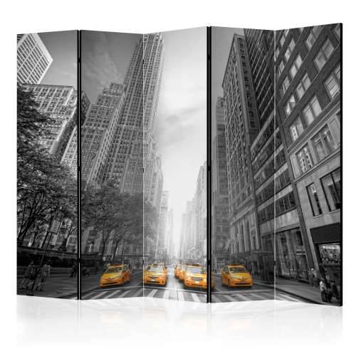Paravan u 5 dijelova - New York - yellow taxis II [Room Dividers] 225x172 Cijena