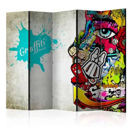 Paravan u 5 dijelova - Graffiti beauty II [Room Dividers] 225x172 Cijena