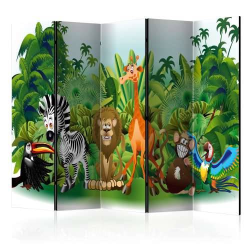 Paravan u 5 dijelova - Jungle Animals II [Room Dividers] 225x172 Cijena