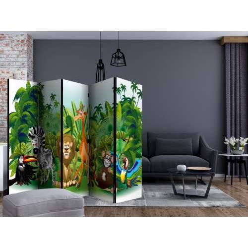 Paravan u 5 dijelova - Jungle Animals II [Room Dividers] 225x172 Cijena